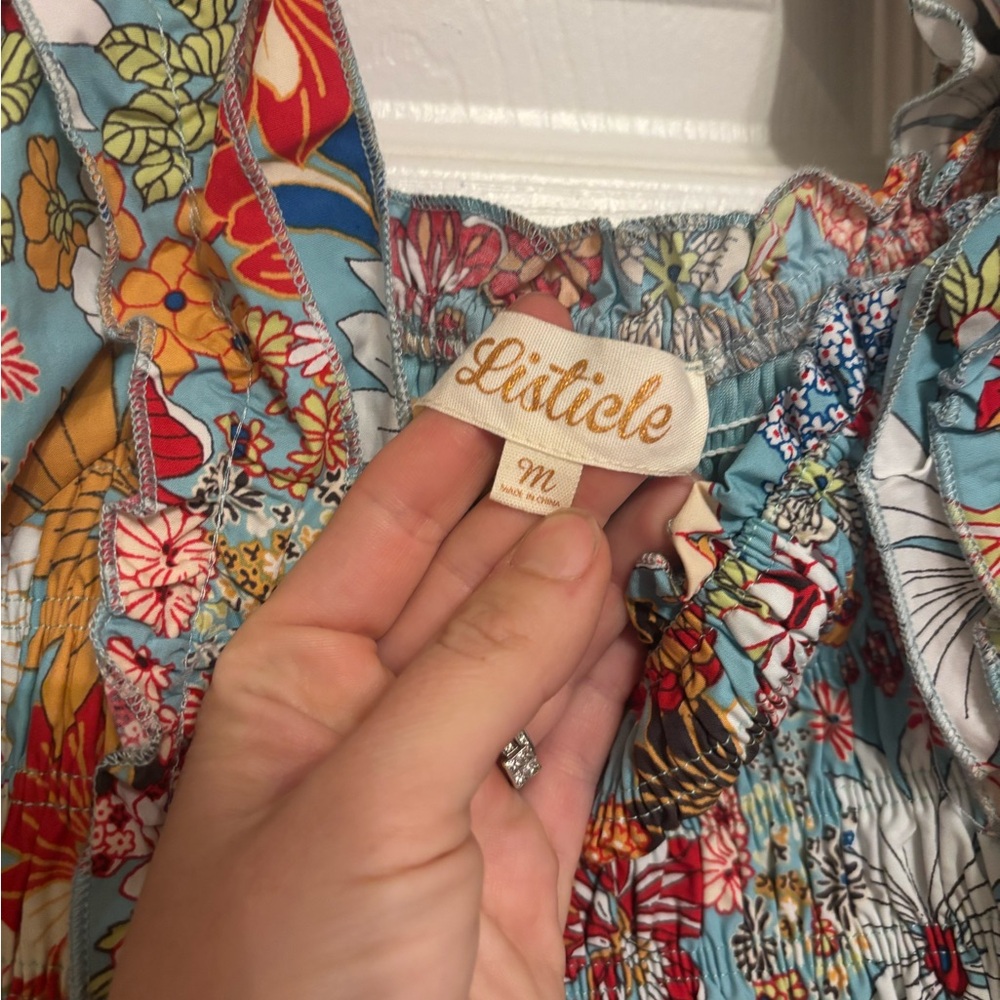 Listicle Floral Smocked Dress - Multicolor